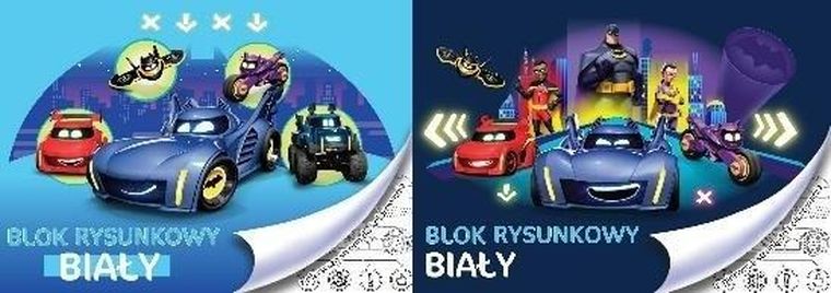 Beniamin, Batman, blok rysunkowy A4, biały, 20 kartek, 1 szt.