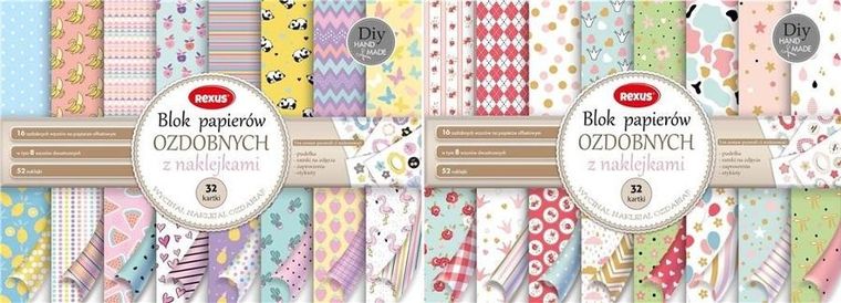 Beniamin, blok papierów ozdobnych, A4, 32 kartki, 1 szt.
