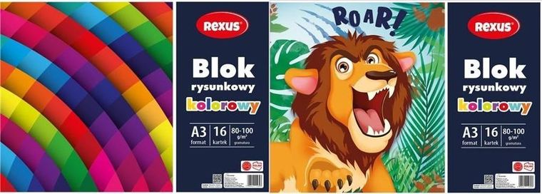 Beniamin, blok rysunkowy, kolorowy, A3, 16 kartek