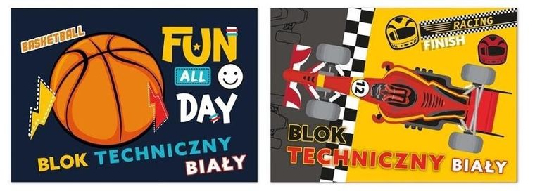 Beniamin, blok techniczny, biały, A4, 10 kartek