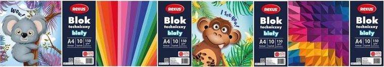 Beniamin, blok techniczny, biały, A4, 10 kartek