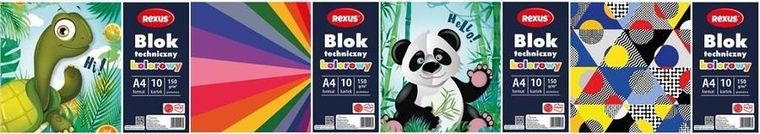 Beniamin, blok techniczny, kolorowy, A4, 10 kartek