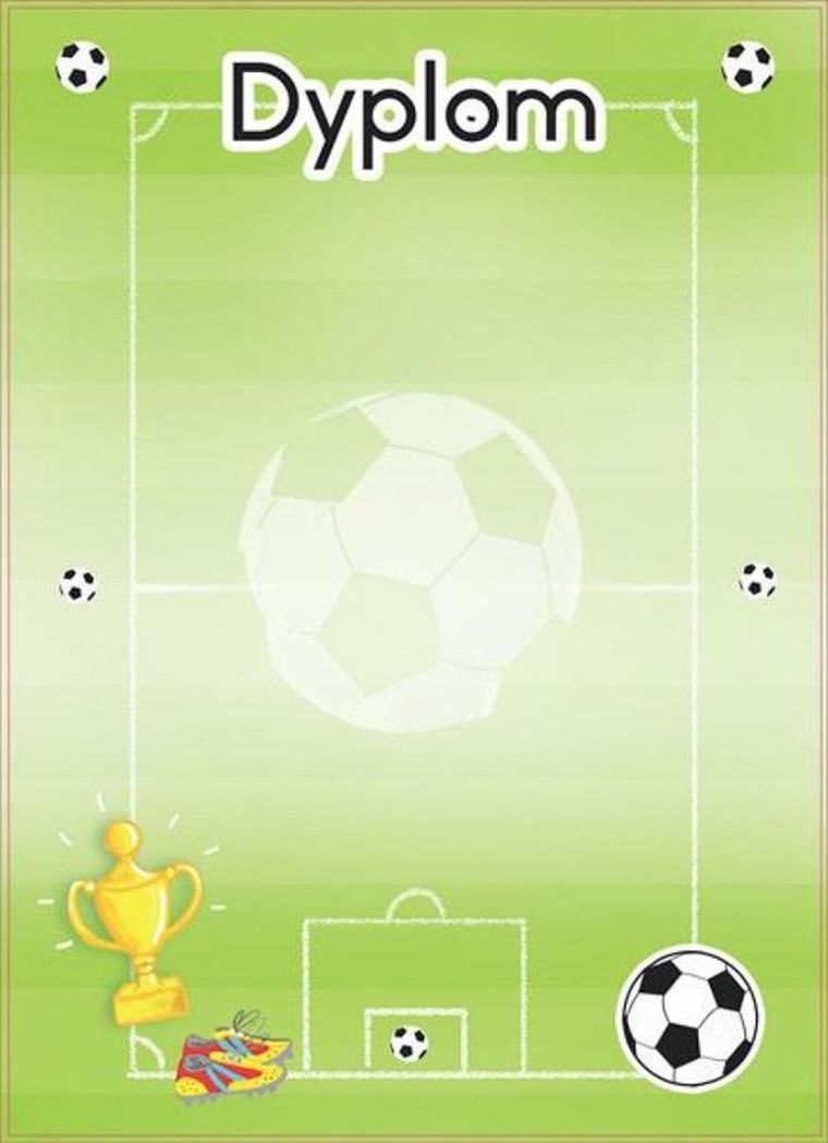 Beniamin, dyplom dziecięcy, A4, 20 arkuszy, sportowe boisko