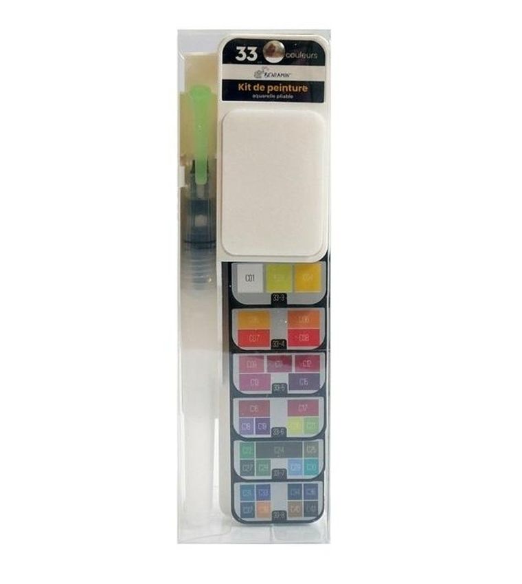 Beniamin, farby akwarelowe, 33 kolory