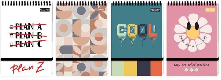 Beniamin, kołonotes zamykany na gumkę, A6, 96 kartek, kratka, 1 szt.