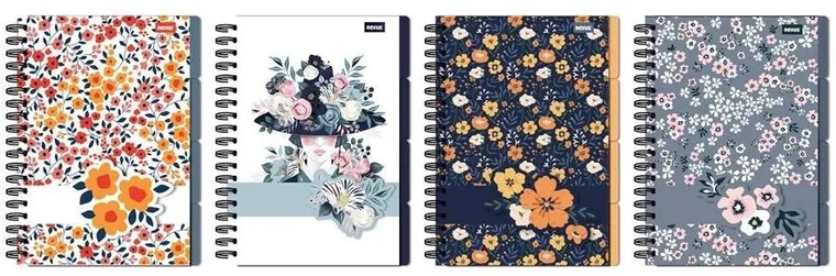 Beniamin, kołozeszyt B5, 96 kartek, kratka, Flower, 1 szt.