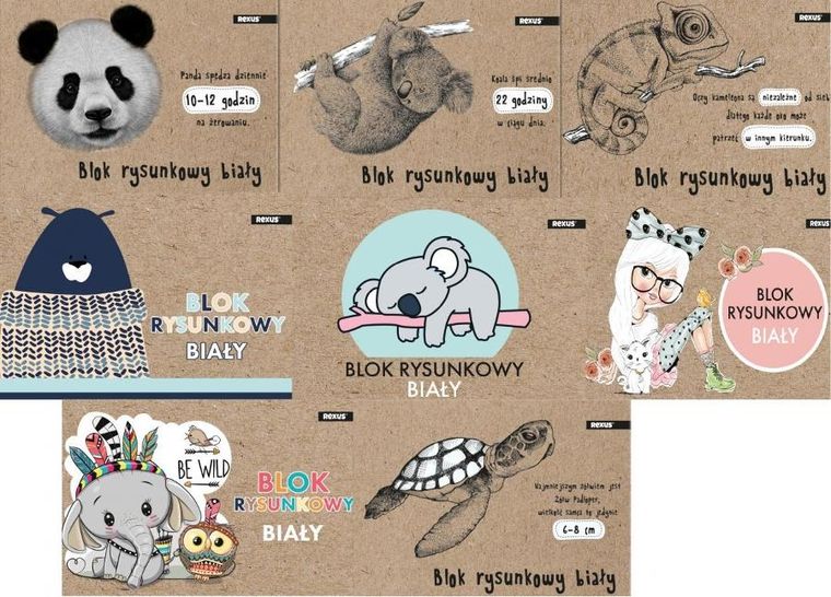 Beniamin, Kraft, blok rysunkowy, biały, A4, 20 kartek