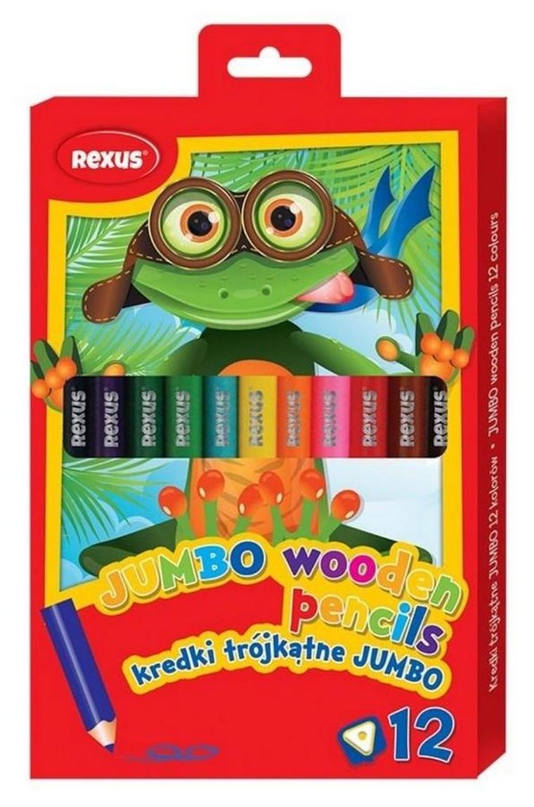 Beniamin, kredki trójkątne jumbo, 12 kolorów