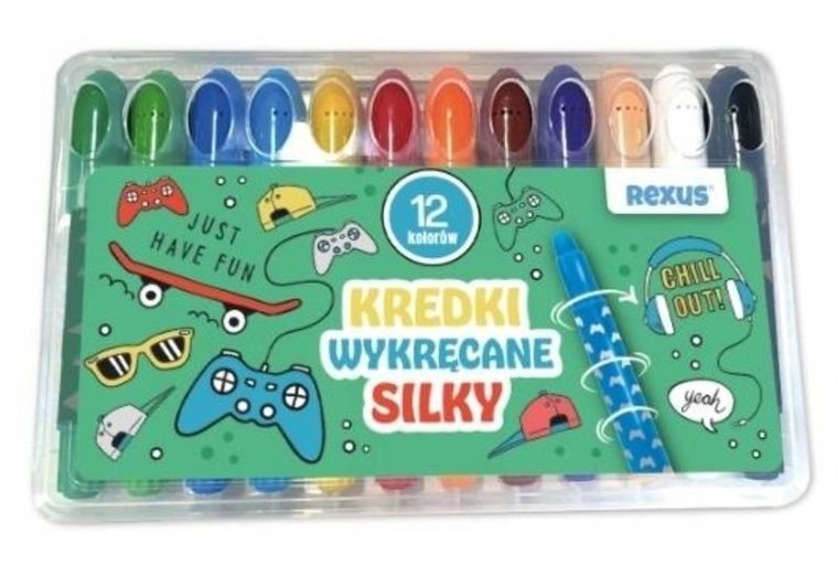 Beniamin, kredki wykręcane, silky, 12 kolorów