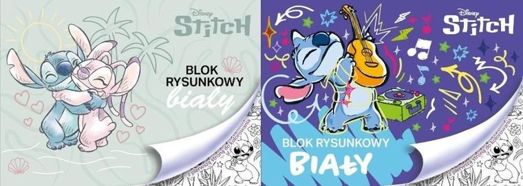 Beniamin, Lilo i Stitch, blok rysunkowy, biały, A4, 20 kartek, 1 szt.