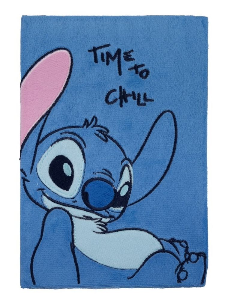 Beniamin, Lilo i Stitch, notes z pluszową okładką, A5, 80 kartek, linia, niebieski