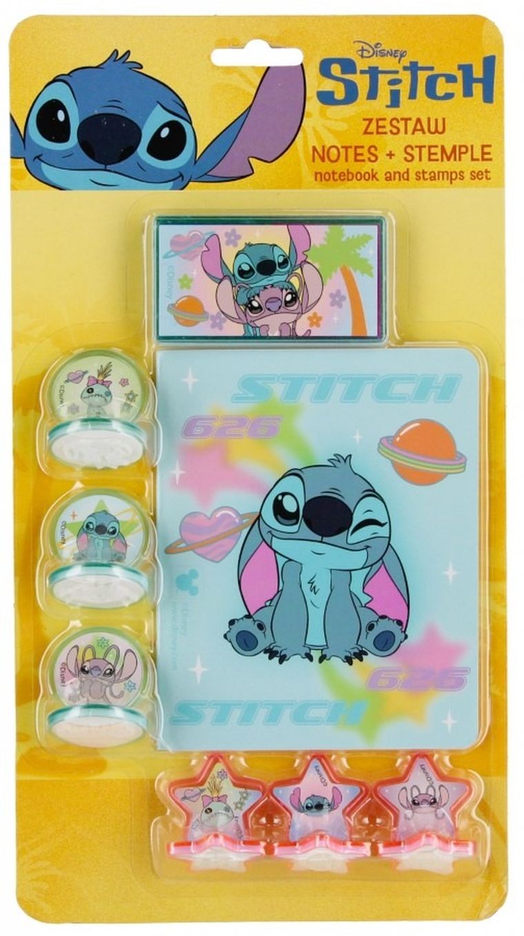 Beniamin, Lilo i Stitch, notes ze stempelkami, 6 szt.