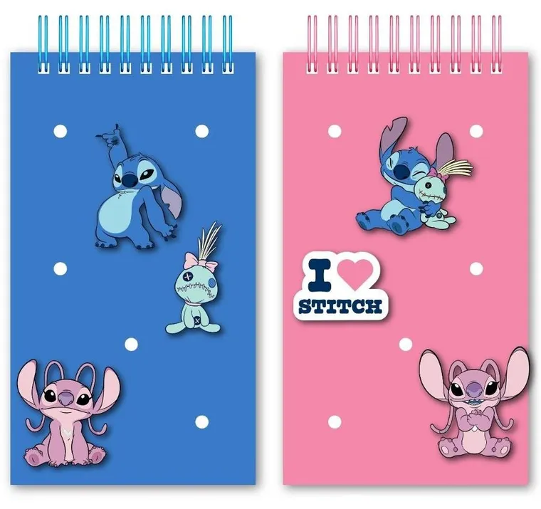 Beniamin, Lilo i Stitch, silikonowy notes na spirali, 15-8,5 cm, 1 szt.