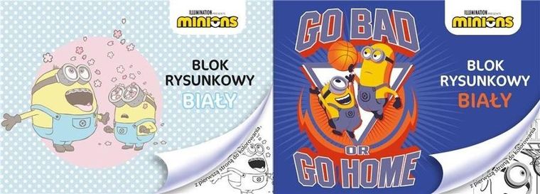 Beniamin, Minionki, blok rysunkowy A4, 20 kartek, biały