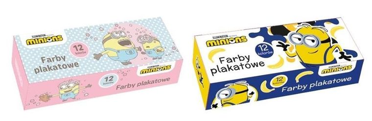Beniamin, Minionki, farby plakatowe, 20 ml, 12 kolorów