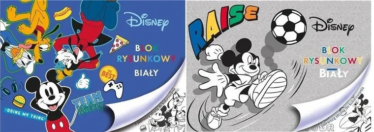 Beniamin, Myszka Miki, blok rysunkowy, biały, A4, 20 kartek