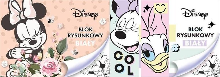 Beniamin, Myszka Minnie, blok rysunkowy, biały, A4, 20 kartek