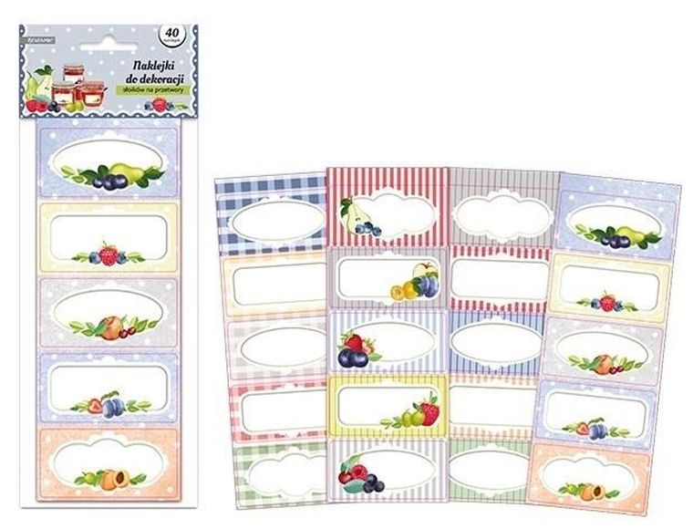 Beniamin, naklejki na przetwory