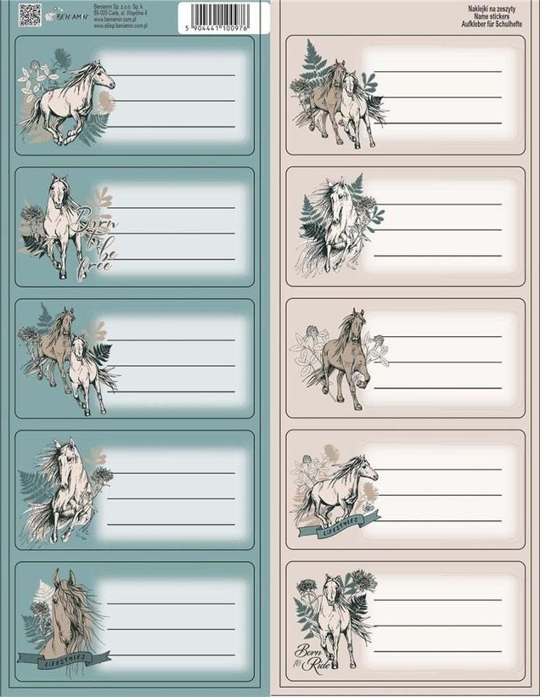 Beniamin, Nice&Pretty, naklejki na zeszyty