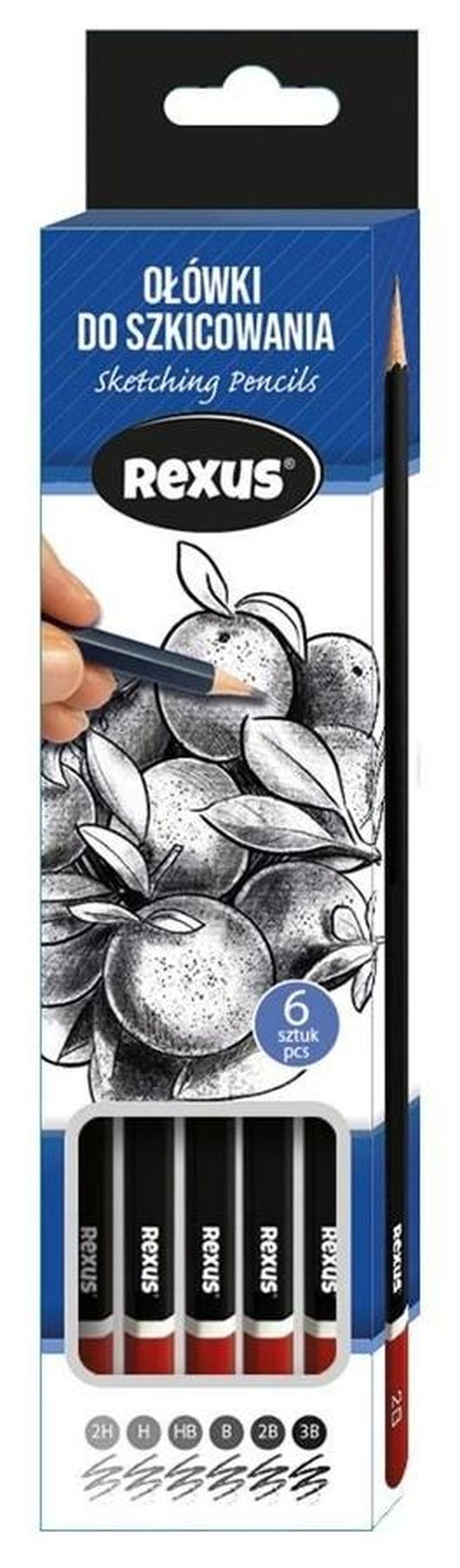 Beniamin, ołówki do szkicowania, 6 szt.
