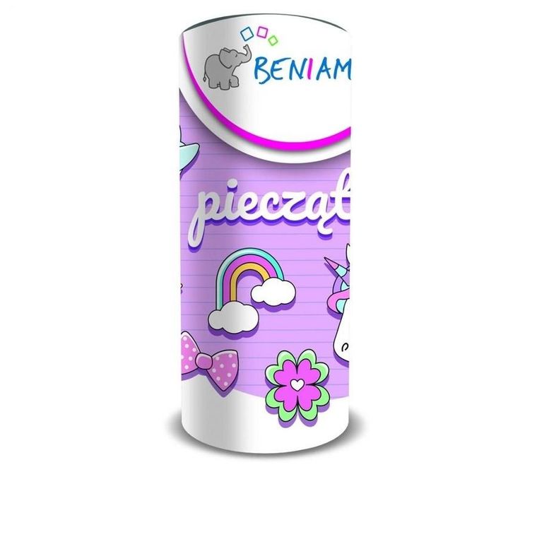 Beniamin, pieczątki drewniane, 12 elementów