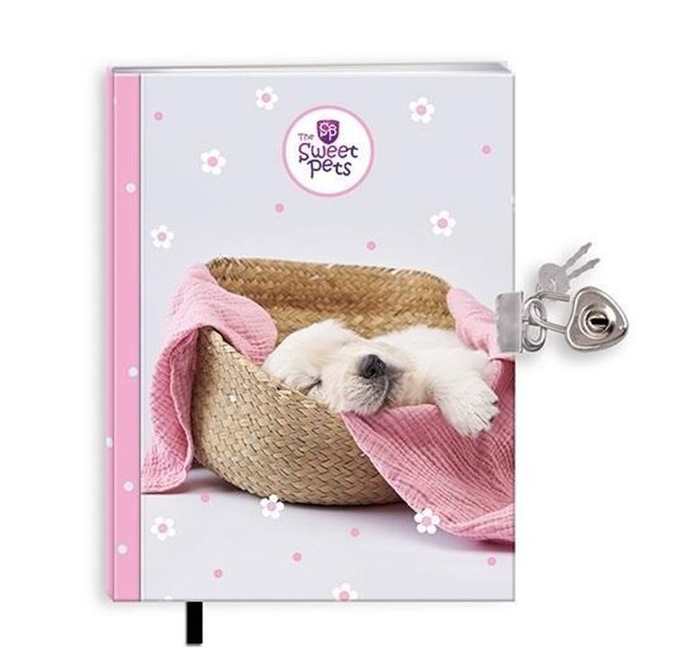 Beniamin, The Sweet Pets, pamiętnik z zakładką i kłódką, pies
