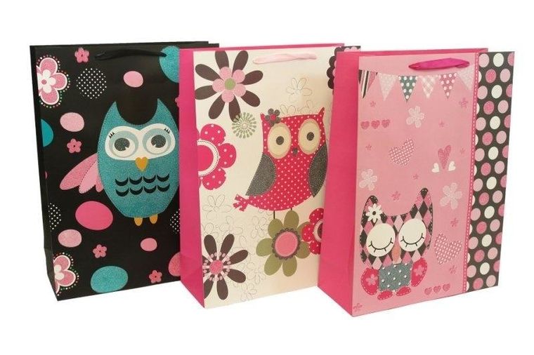 Beniamin, torebka prezentowa, sowa, średnia