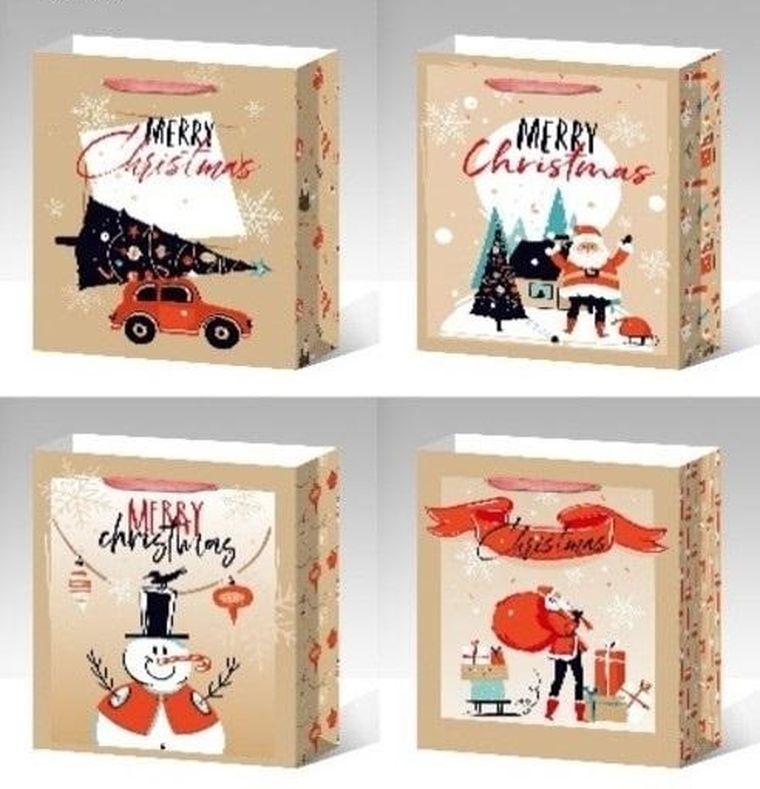 Beniamin, torebka prezentowa, świąteczna, pionowa, średnia