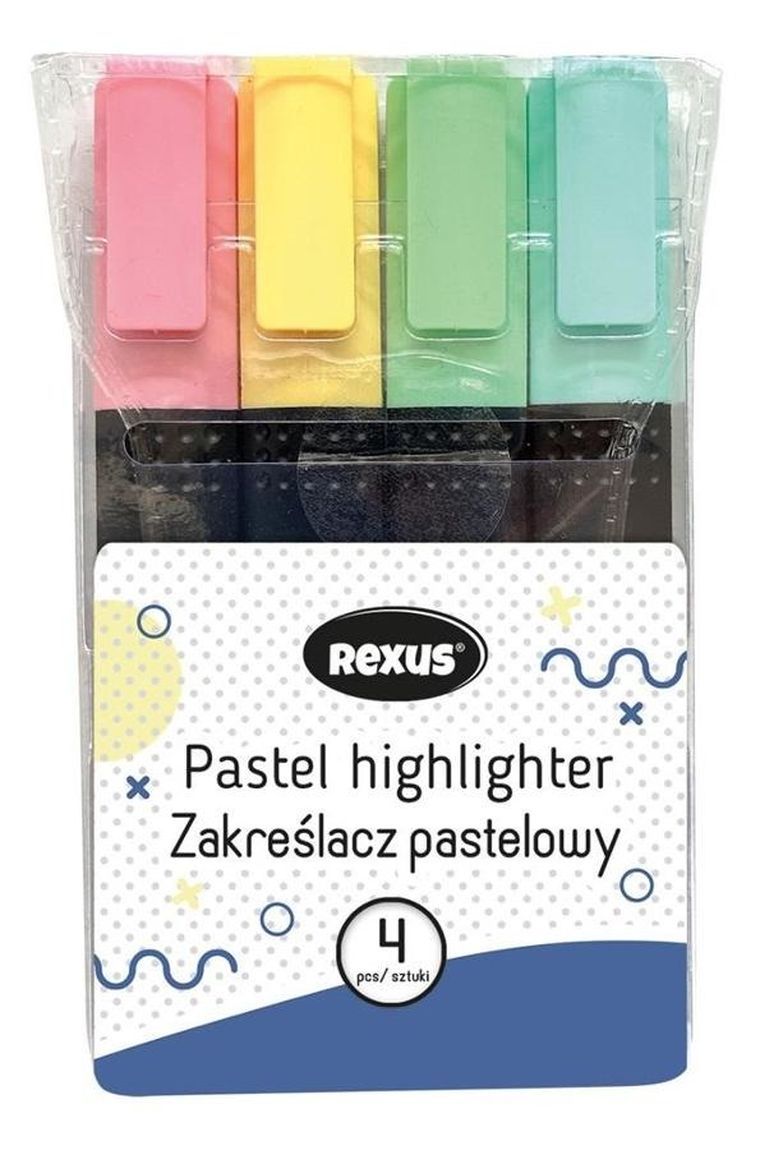 Beniamin, zakreślacz, 4 kolory