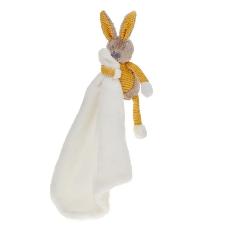 Beppe, Królik Enzo, maskotka z kocykiem, beżowo-miodowy, 28-28 cm