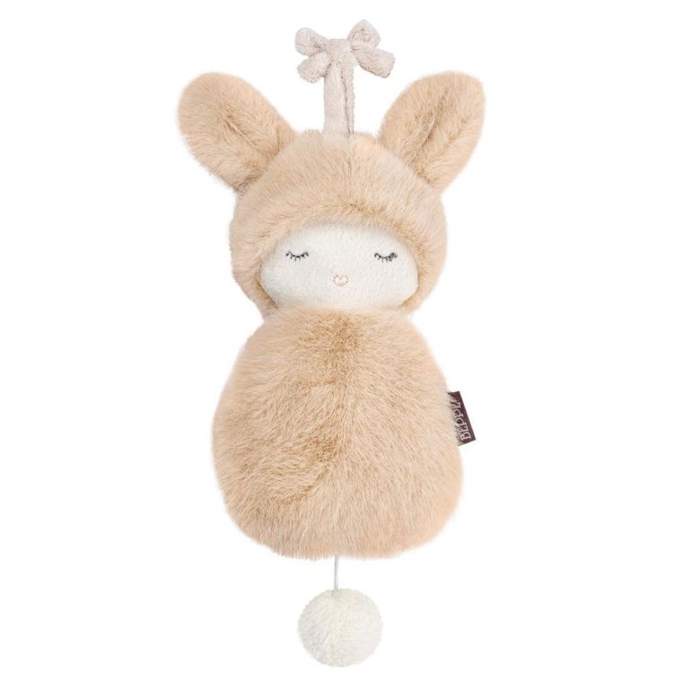 Beppe, Lulu, maskotka z pozytywką, beżowa, 25 cm