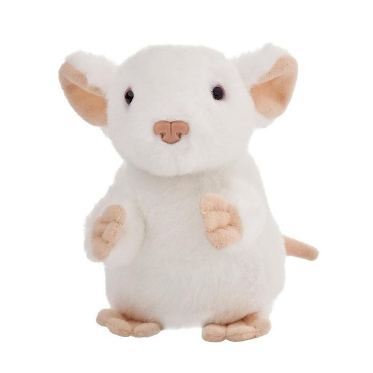 Beppe, Mysz, maskotka, biała, 13 cm