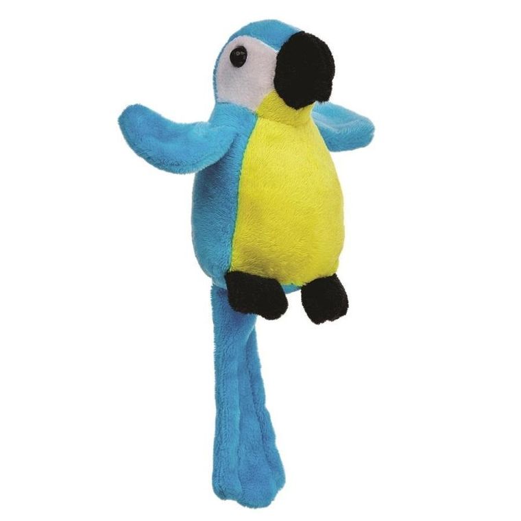 Beppe, Papuga Ara, maskotka z magnesem, niebieska, 11 cm