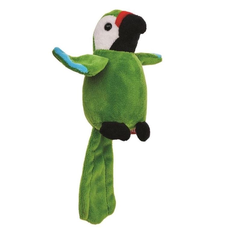 Beppe, Papuga Ara, maskotka z magnesem, zielona, 11 cm
