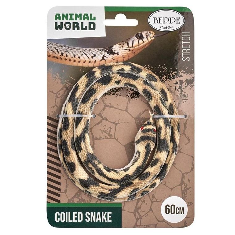 Beppe, wąż gumowy, beżowo-brązowy, 60 cm