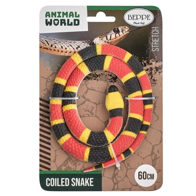 Beppe, wąż gumowy, koralowy, 60 cm