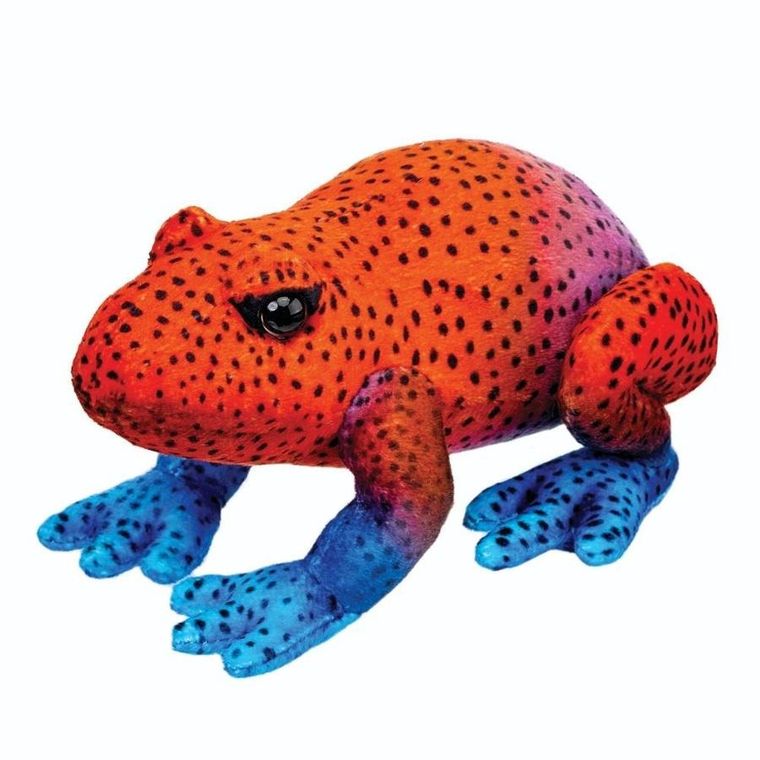 Beppe, Żaba, maskotka, czerwona, 13 cm