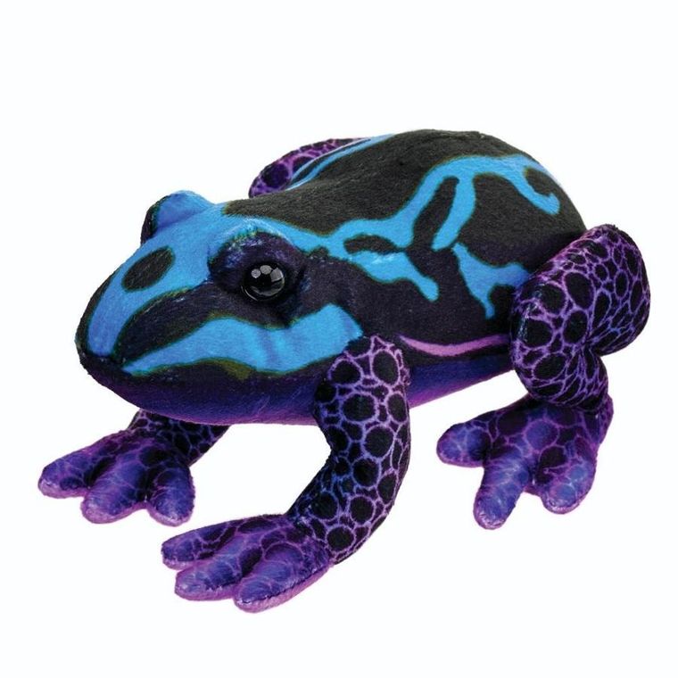 Beppe, Żaba, maskotka, niebieska, 13 cm