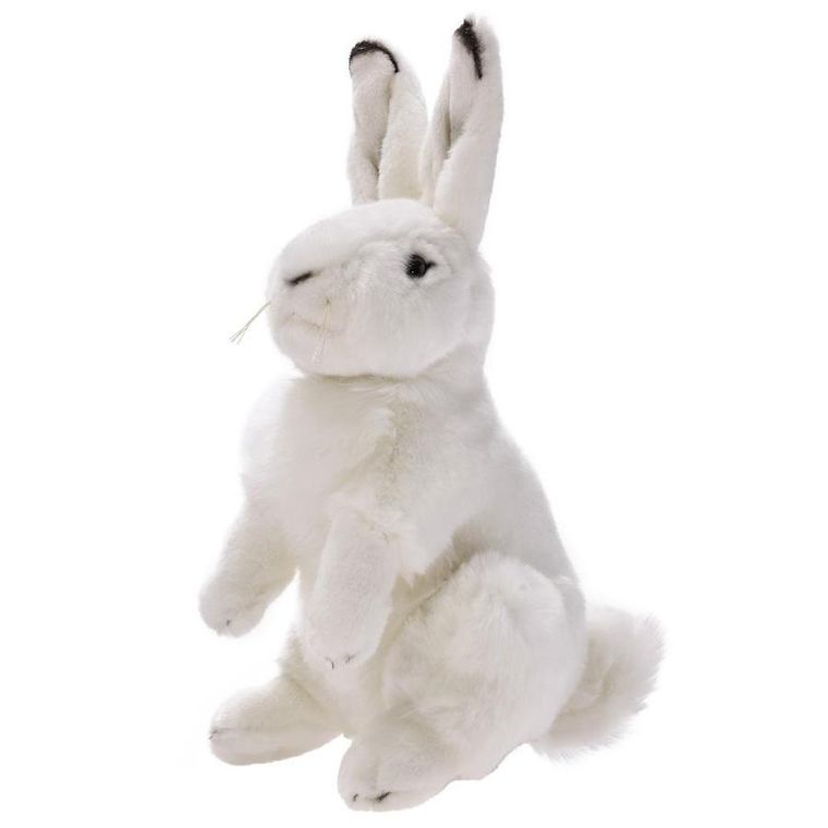 Beppe, Zając siedzący, maskotka, biały, 25 cm
