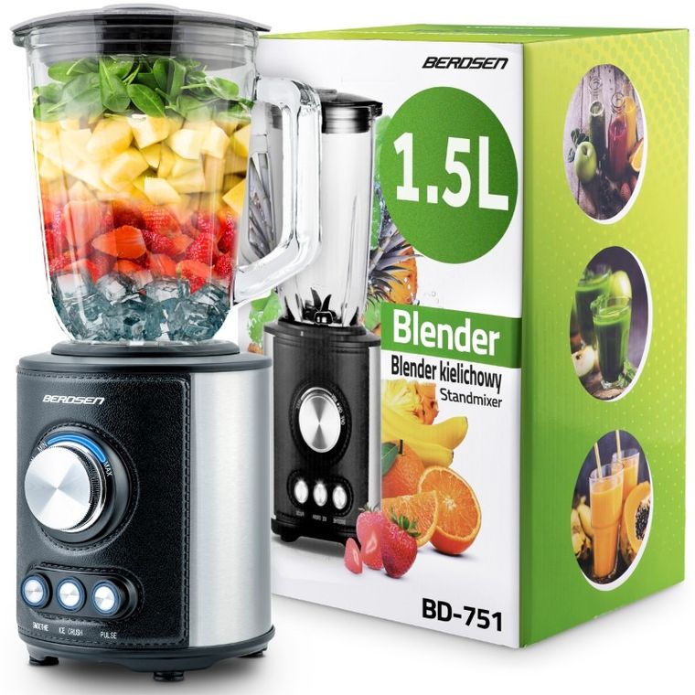 Berdsen, blender kielichowy 800W, czarny, BD-751