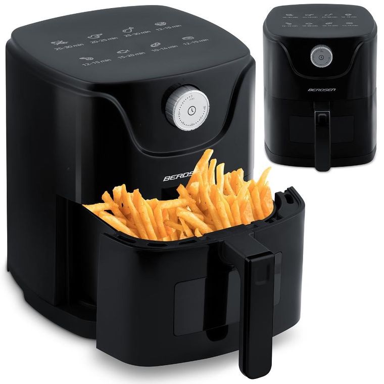 Berdsen, frytkownica beztłuszczowa, air fryer, czarny, 2,5l, BD-654