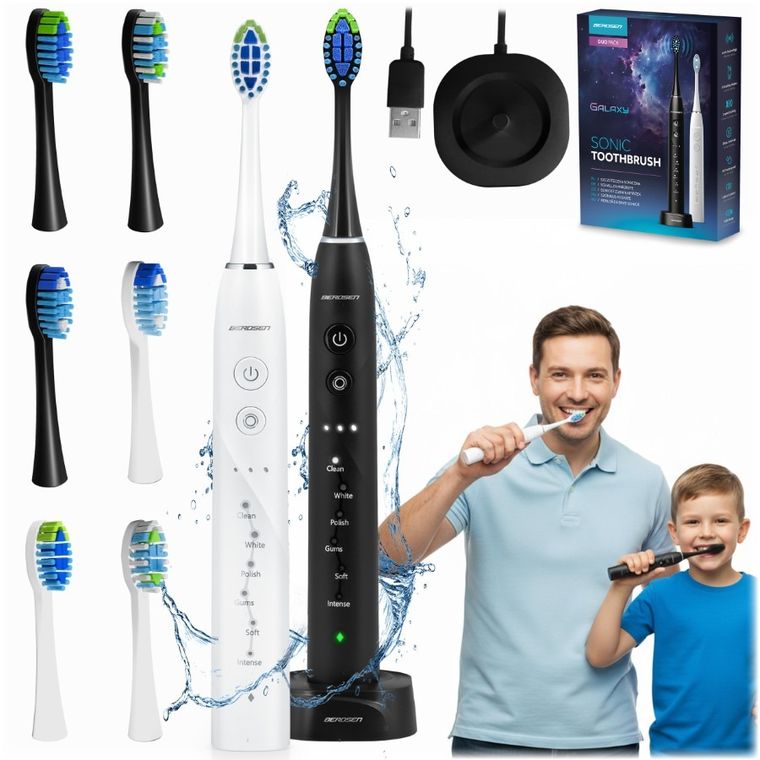 Berdsen, Galaxy Duo, szczoteczka soniczna do zębów, 2 szt.