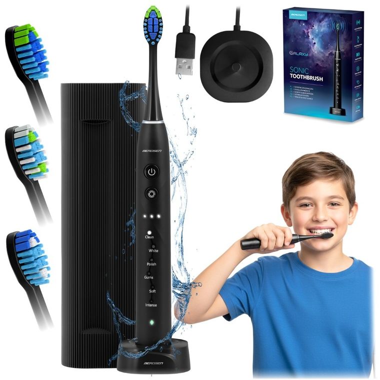 Berdsen, Galaxy, szczoteczka soniczna do zębów, czarna