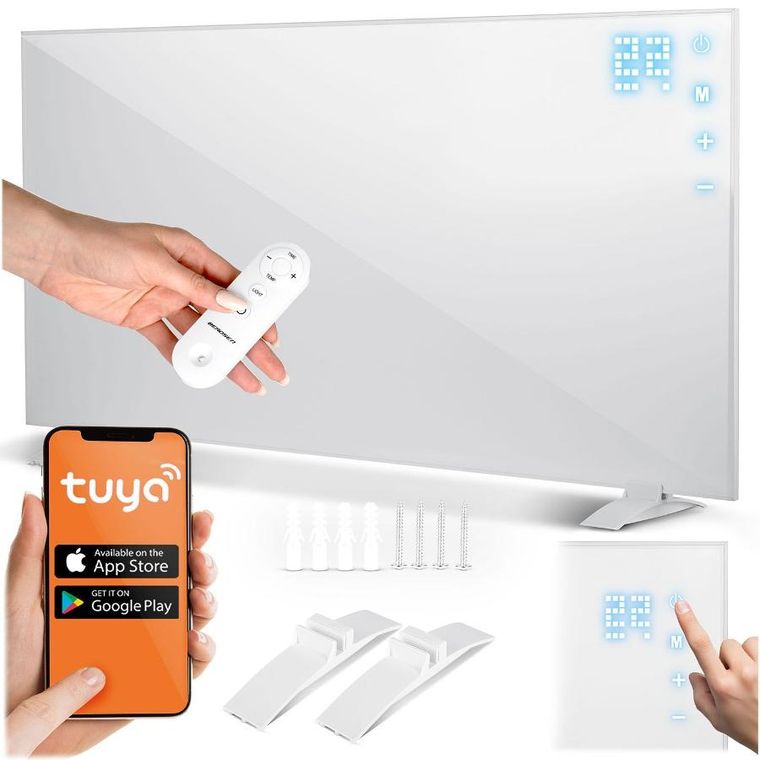 Berdsen, grzejnik na podczerwień, promiennik podczerwieni, z pilotem i aplikacją, 720W, BD-983