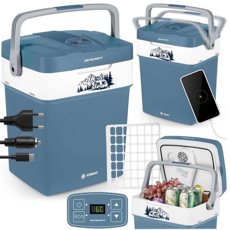 Berdsen, Icemax, lodówka turystyczna, tryb ECO, 29l, niebieska
