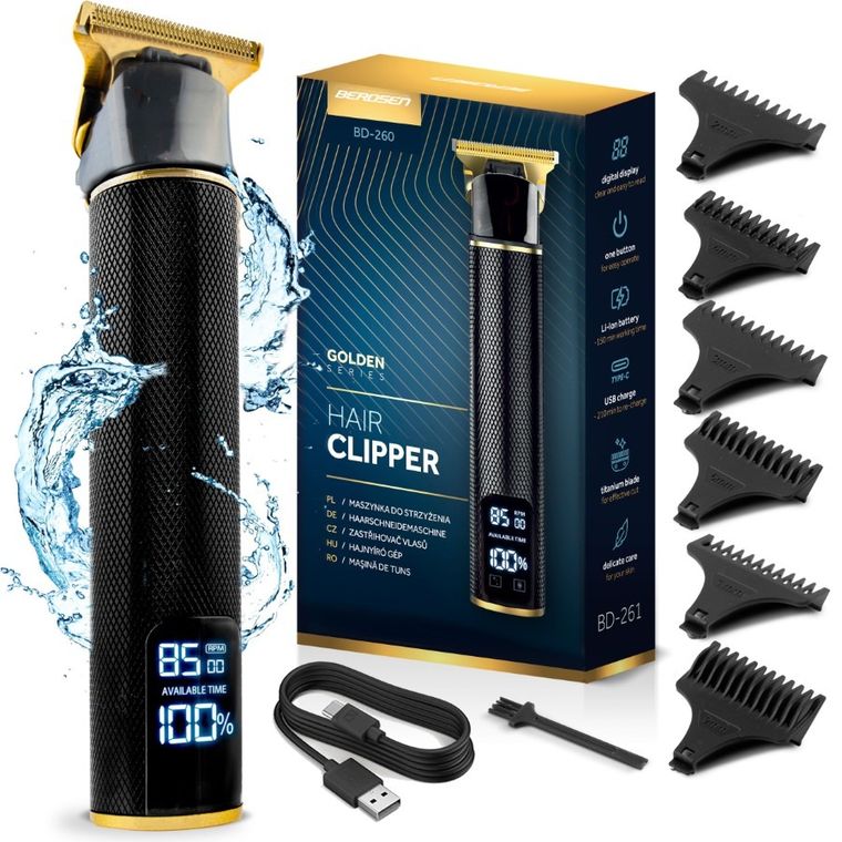 Berdsen, maszynka do strzyżenia włosów, czarna, BD-260