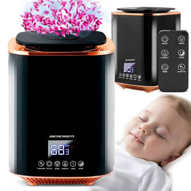 Berdsen, nawilżacz powietrza, czarny, BD-502