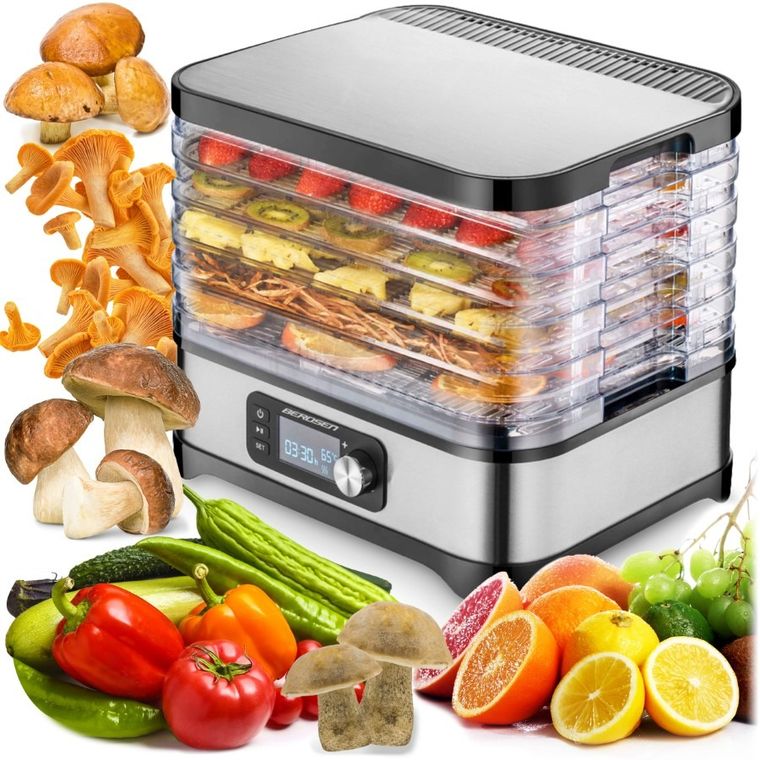 Berdsen, suszarka spożywcza do grzybów i owoców, 400W 10L