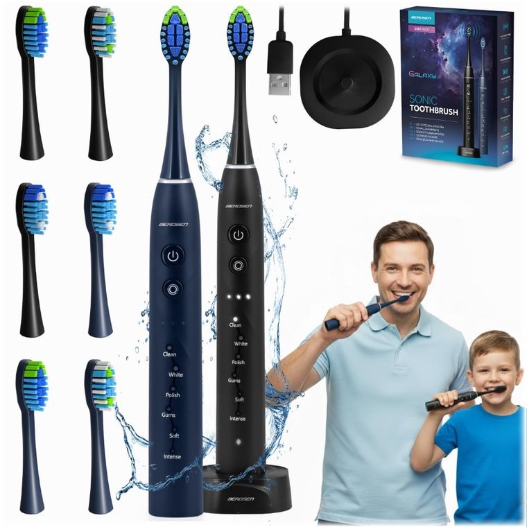 Berdsen, szczoteczka soniczna do zębów, Galaxy Duo, 2 szt.