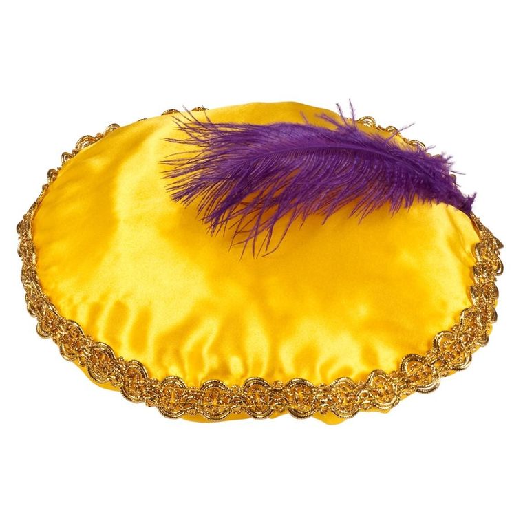 Beret, czapka pazia, żółty